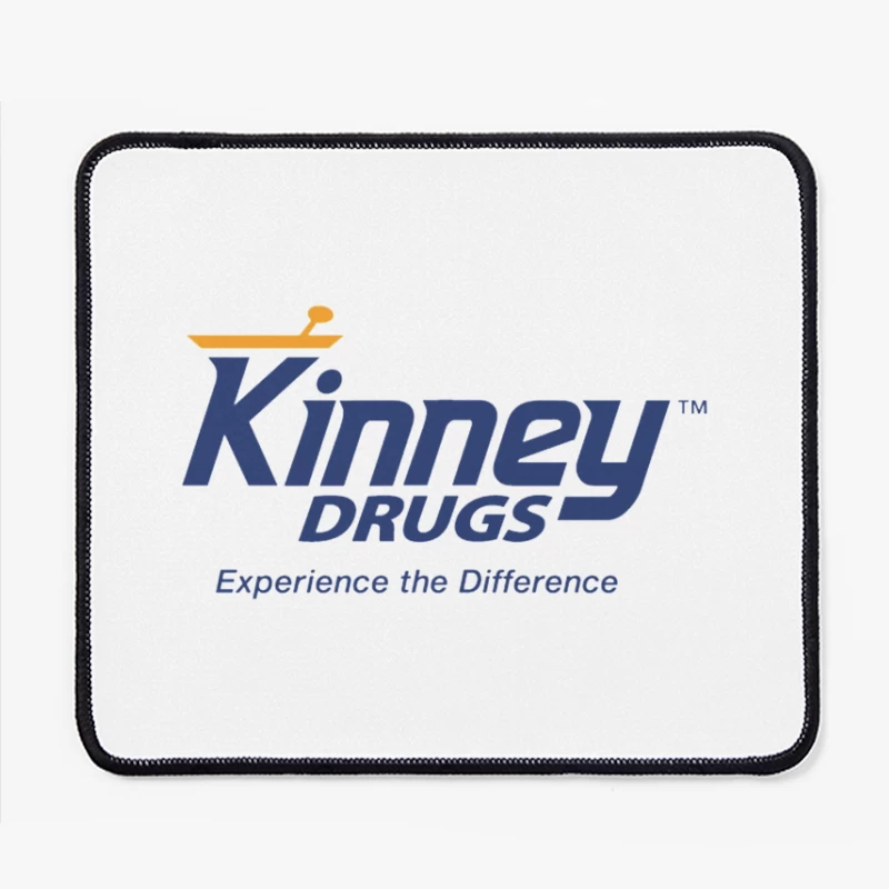 Kinney Drugs Pharmacy Logo with Blue Text and Orange Accent Mouse Pad