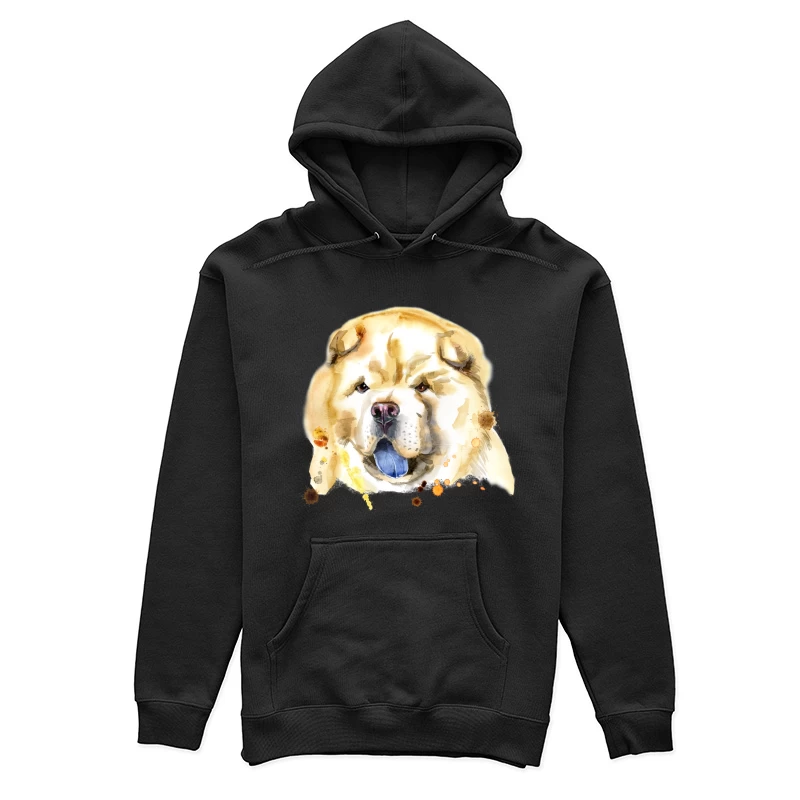Portrait artistique de chien au pelage doré Femme Sweat à capuche