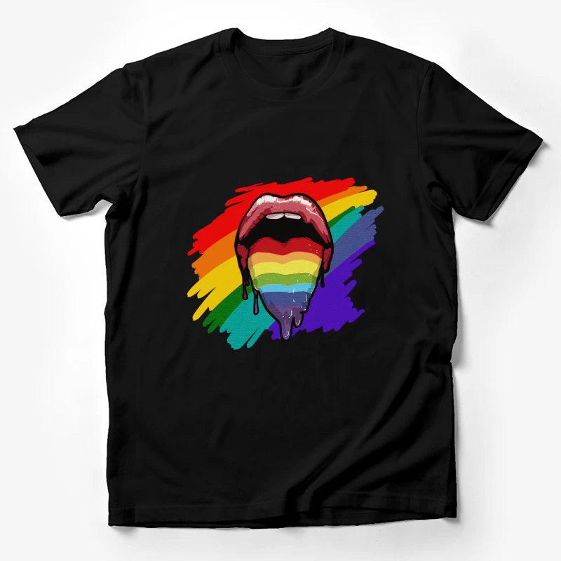 Regenbogenlippen Kunst Herren T-Shirt