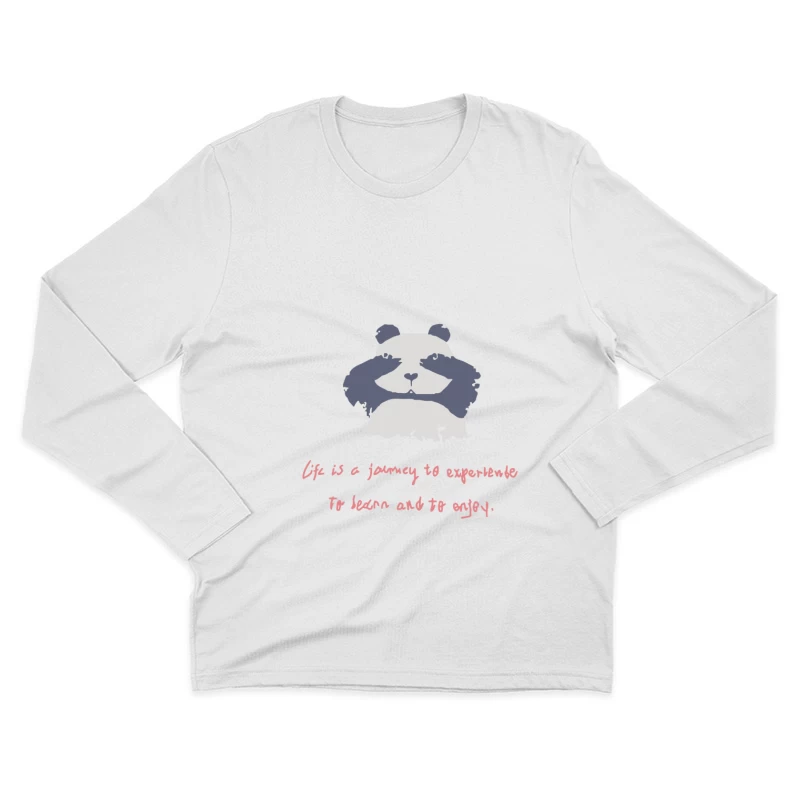 Panda-Grafik mit lebensbejahendem Zitat Herren Langarm T-Shirt