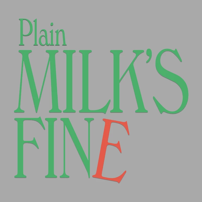 Plain Milk's Fine Typography Design Female Pullover Hoodie