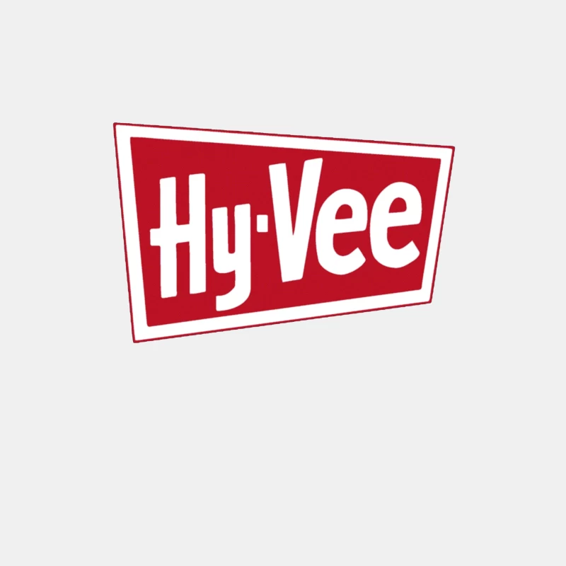 Hy-Vee Supermarket Chain Logo in Red and White Male Tank Top