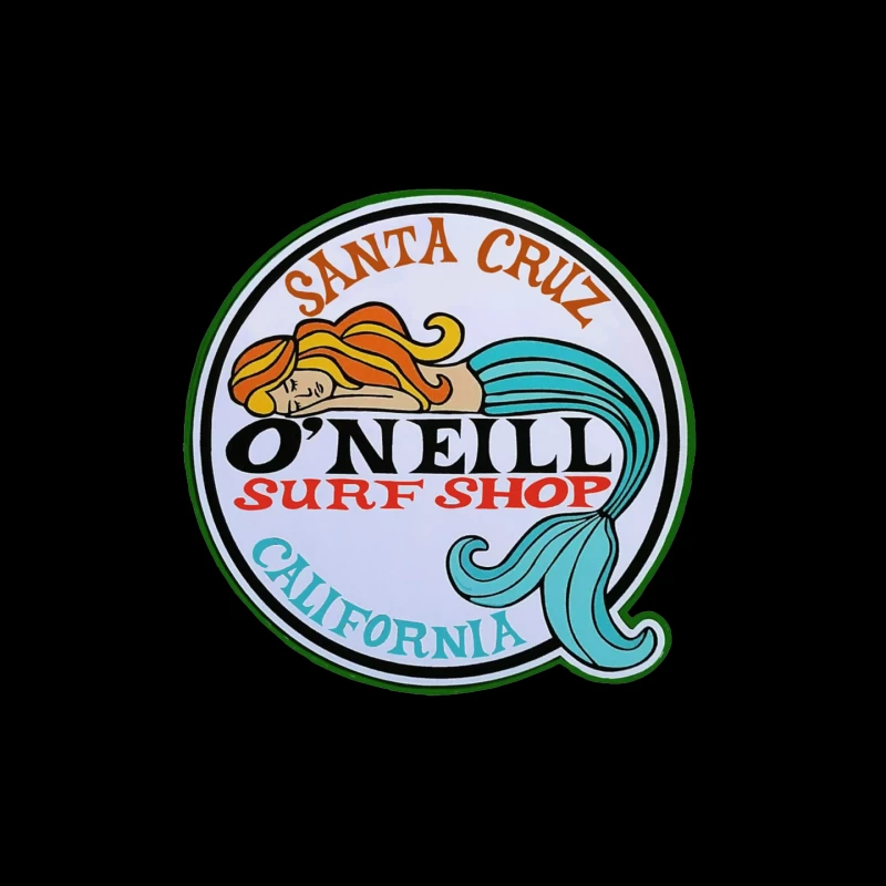 Vintage O'Neill Surf Shop Logo from Santa Cruz, California Mouse Pad