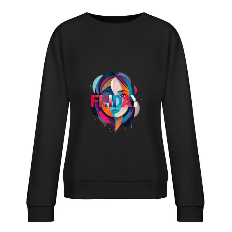 Colorful Friday Artwork Female Pullover Sweatshirt