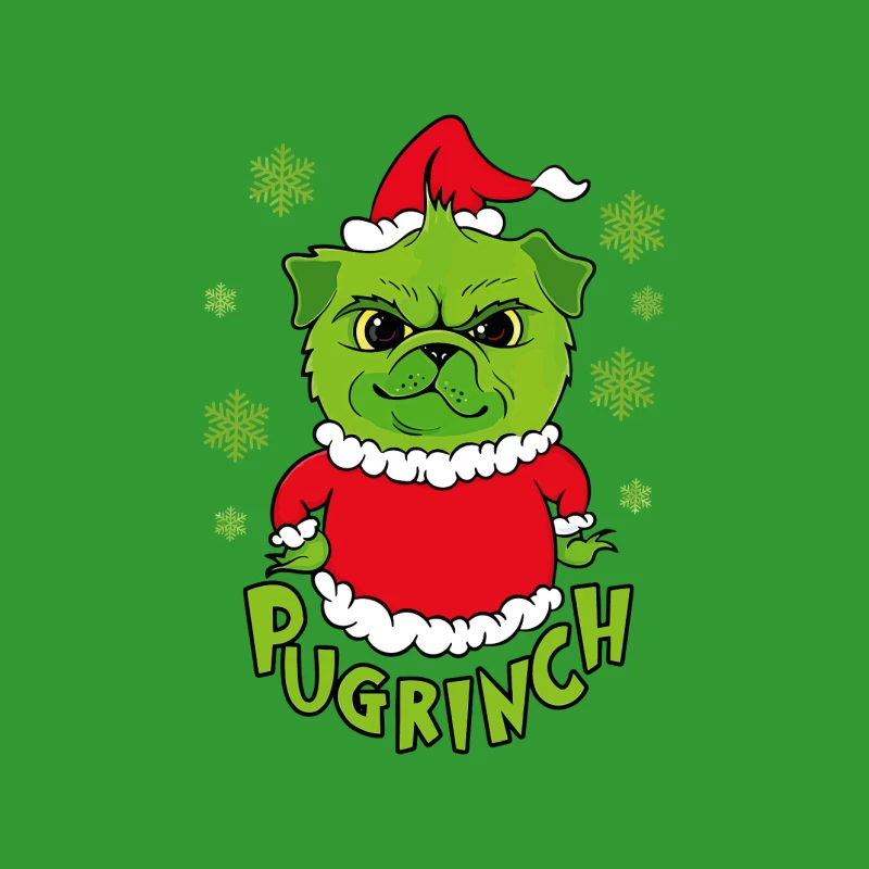 Pugrinch: Grumpy Holiday Cheer Mouse Pad