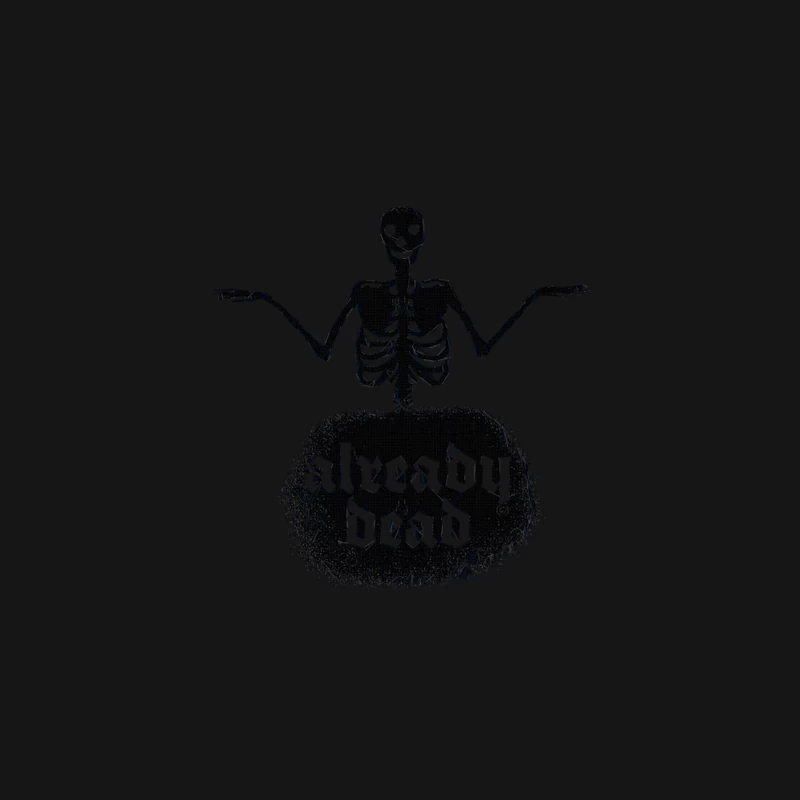 Already Dead - Vintage Skeleton Nihilist Design Desk Mat