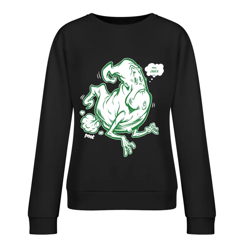 Funny Cartoon Ghost Character Female Pullover Sweatshirt