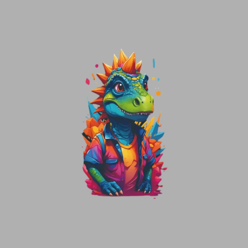 Bunter Dinosaurier mit Hemd Herren Tanktops