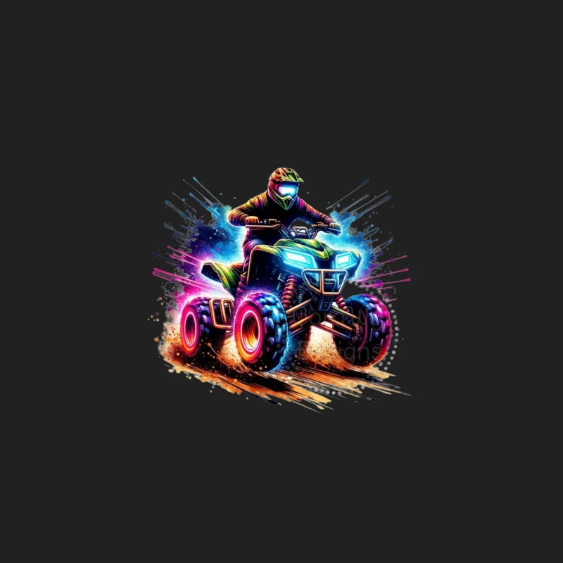 Exciting ATV Rider in Action Bucket Hat