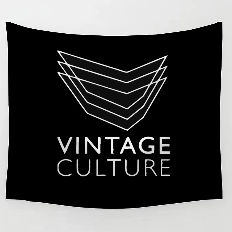 Vintage Culture Geometric Chevron Logo Design Tapestry