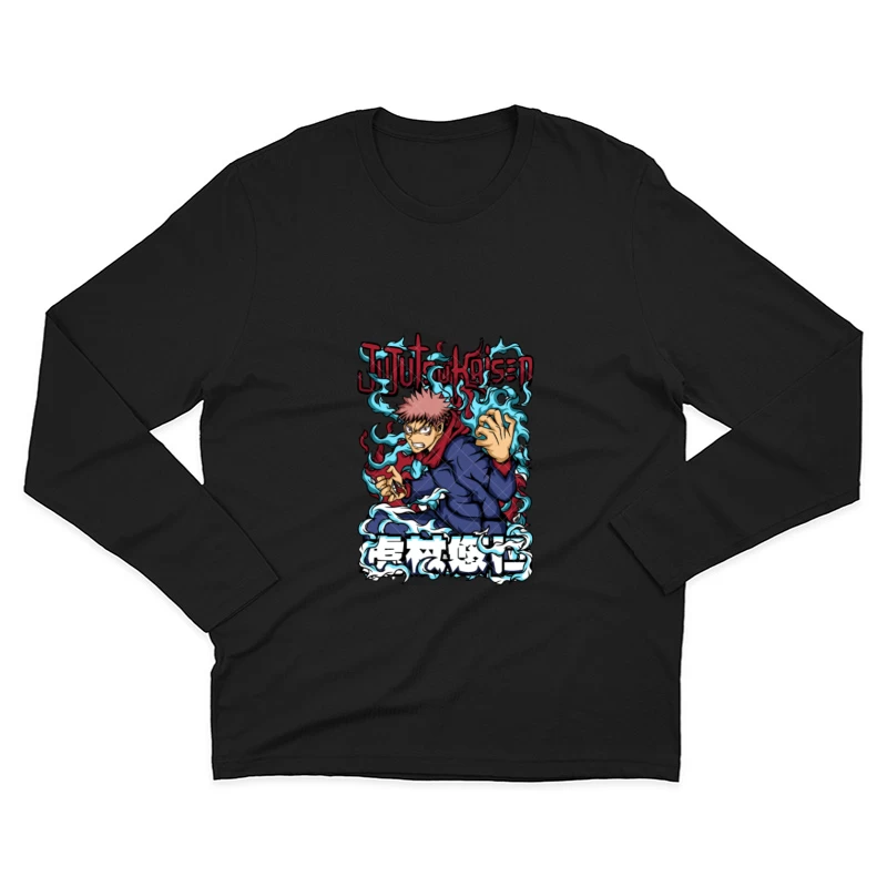 Anime-Art mit Jujutsu Kaisen Motiv Herren Langarm T-Shirt
