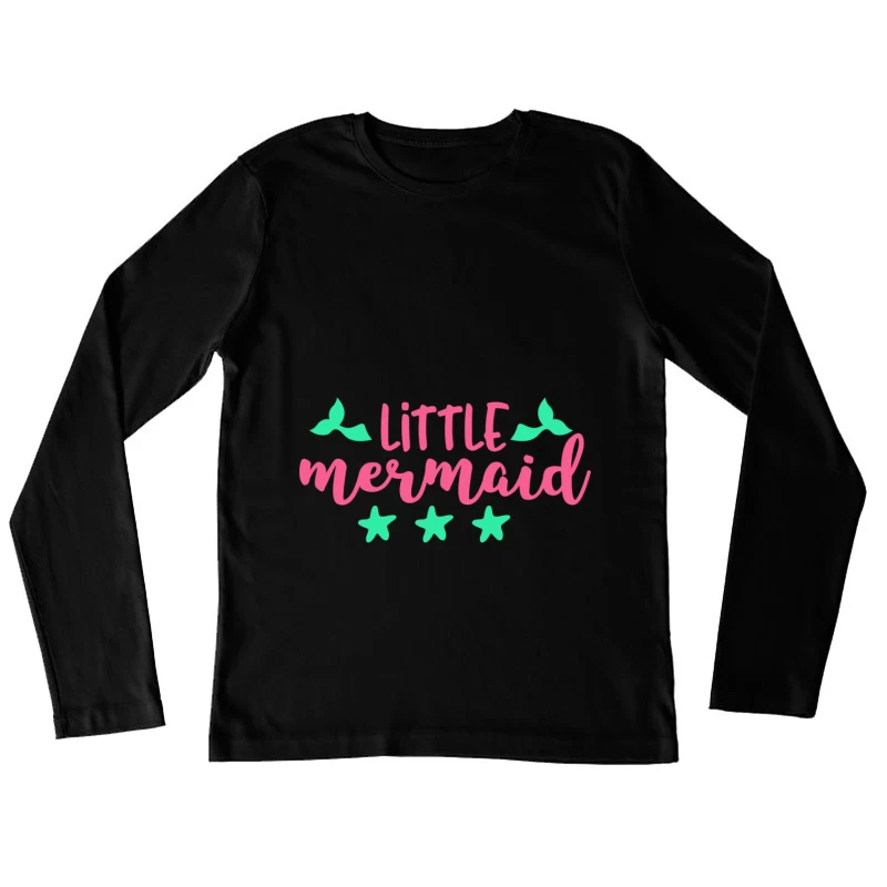 Design Sirène et Étoiles Femme Manches Longues T-Shirt