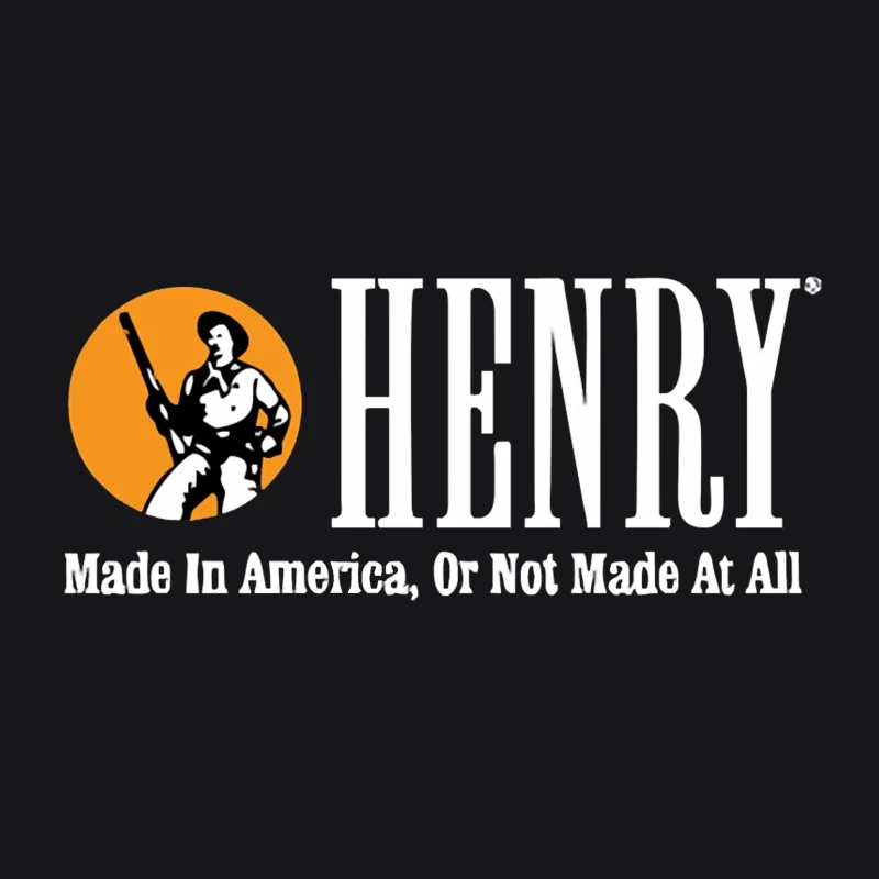 Henry Rifles Vintage Logo with American Manufacturing Slogan Male Pullover Hoodie