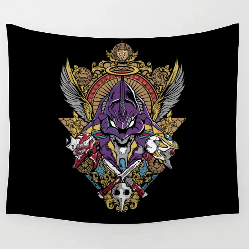 Fantasy Anime Character Illustration Tapestry