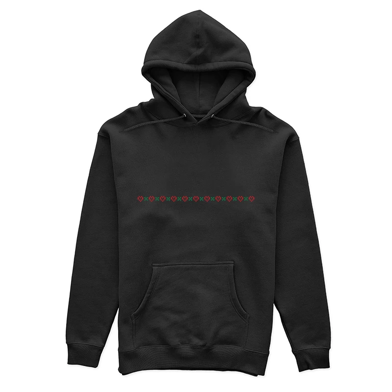 Motif pixel art rouge et vert Femme Sweat à capuche