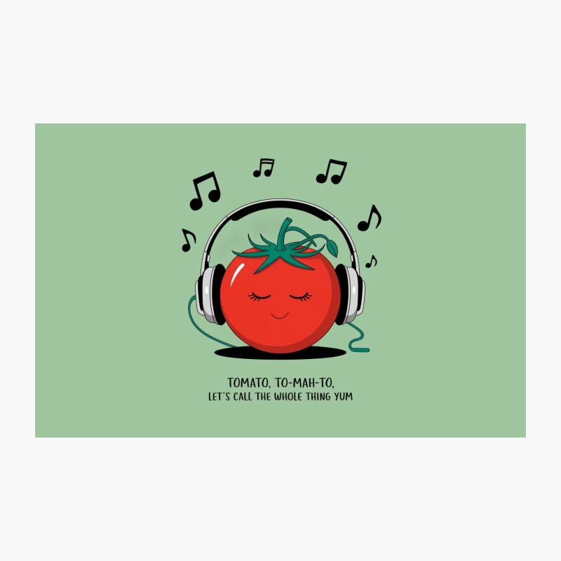 Cute Musical Tomato with Headphones Listening to Music Travel Mug