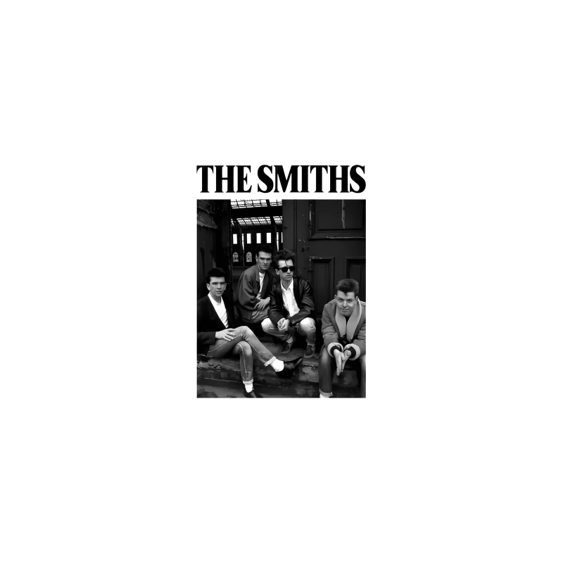 The Smiths: Iconic 1980s British Alternative Rock Band in Black and White Travel Mug