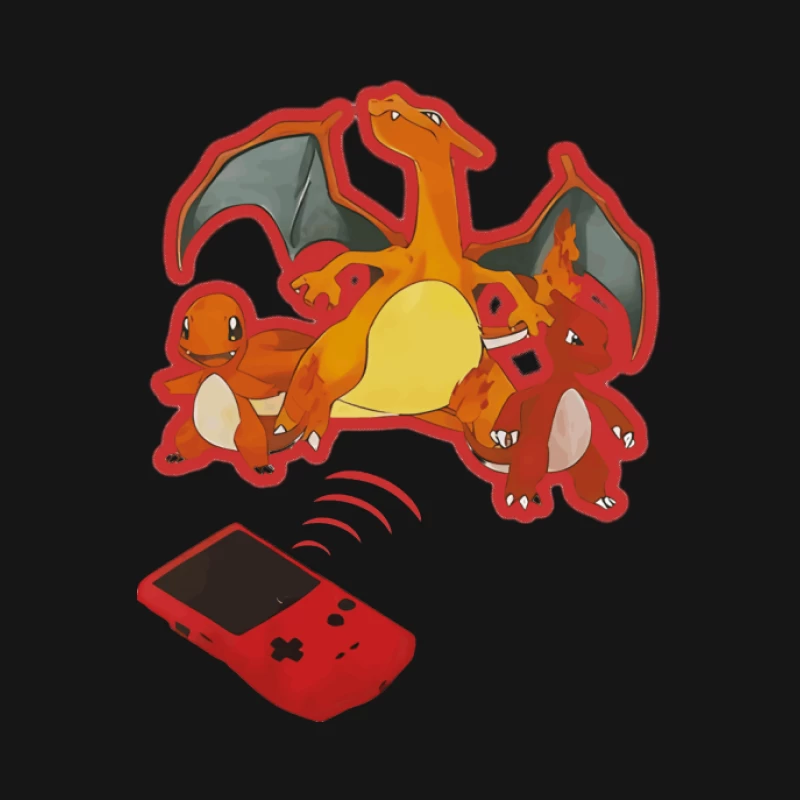 Charmander Entwicklung mit Pokédex Herren T-Shirt