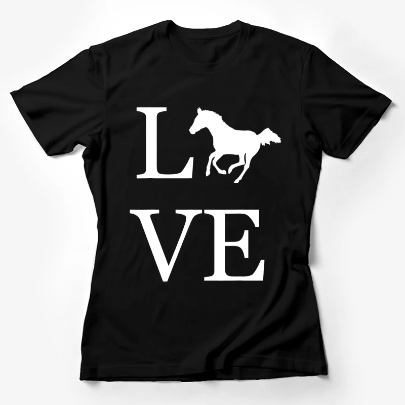 Motif de cheval et amour Femme T-Shirt