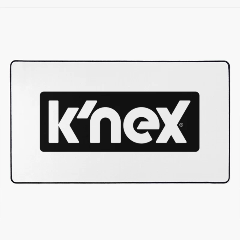 K'NEX Construction Toys Brand Logo in Black and White Desk Mat