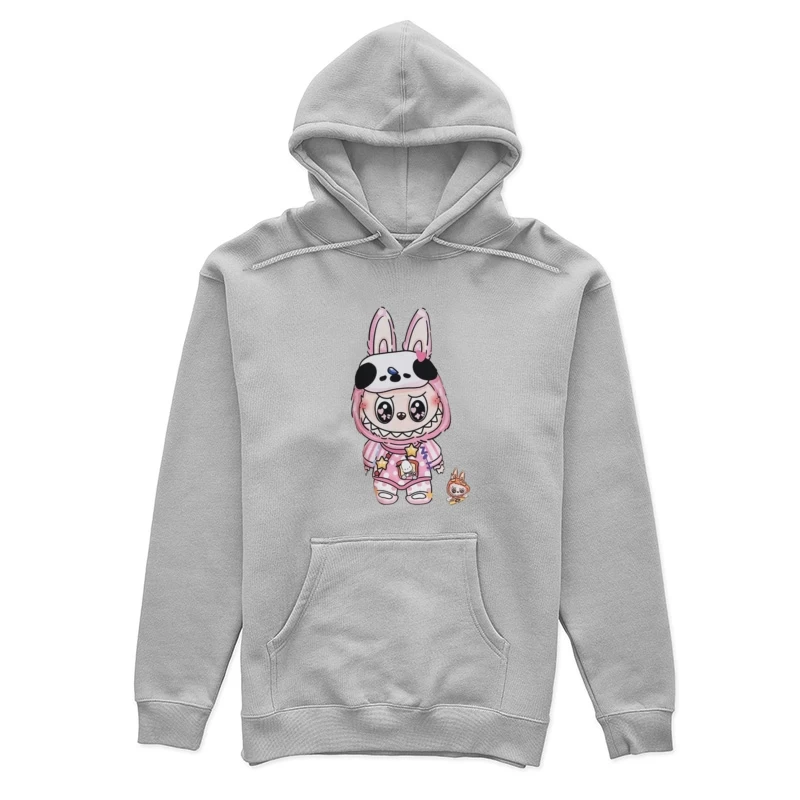 Niedlicher Hase mit Charaktermaske Damen Pullover Hoodie
