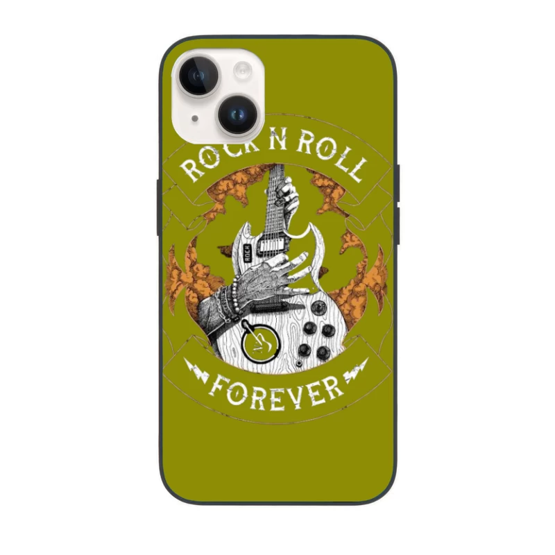 Rock N Roll Forever Graphic Design iPhone Case