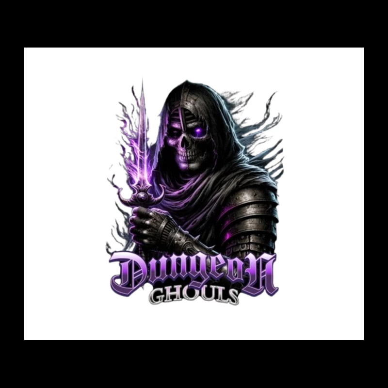 Ethereal Dark Knight with Purple Magic - Dungeon Ghouls Tapestry