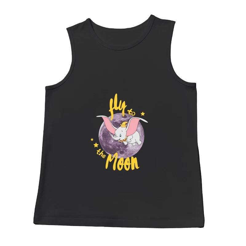 Flieg zum Mond mit dem fliegenden Elefanten Herren Tanktops