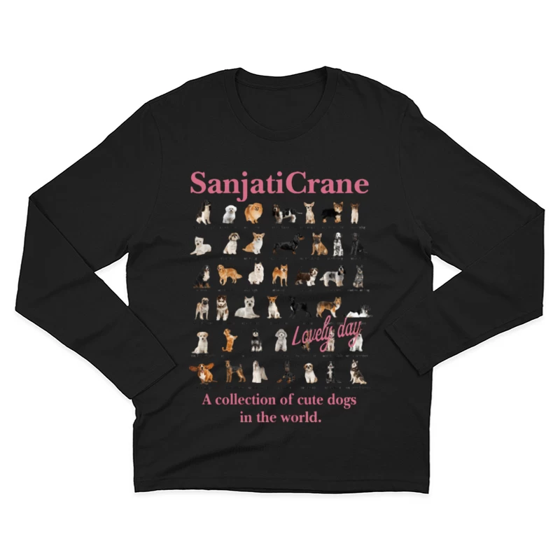 Sammlung süßer Hunde weltweit Herren Langarm T-Shirt