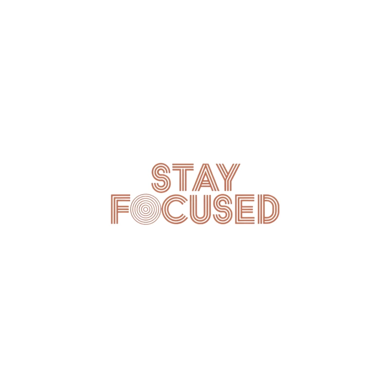Minimalist Orange Typography: Stay Focused Motivation Tapestry