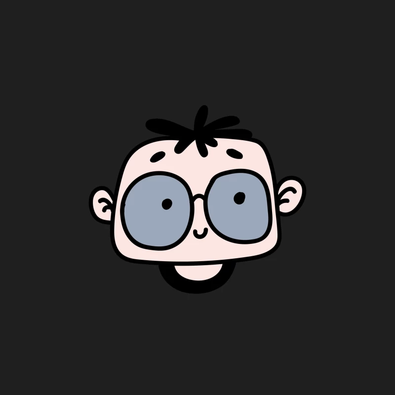 Illustration de personnage mignon avec lunettes Homme Débardeur