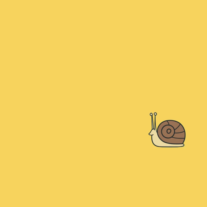 Cute Minimalist Cartoon Snail Illustration Bucket Hat