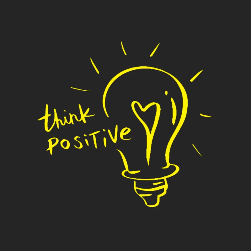 Positive Thinking Light Bulb Illustration Female Pullover Sweatshirt