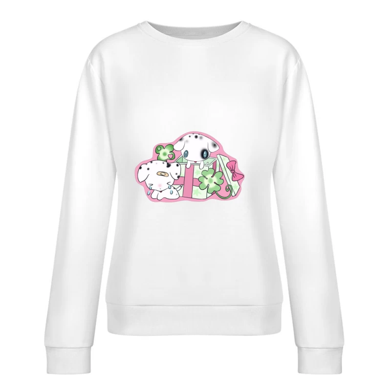 Niedliche Dalmatiner mit Geschenken Damen Pullover Sweatshirt