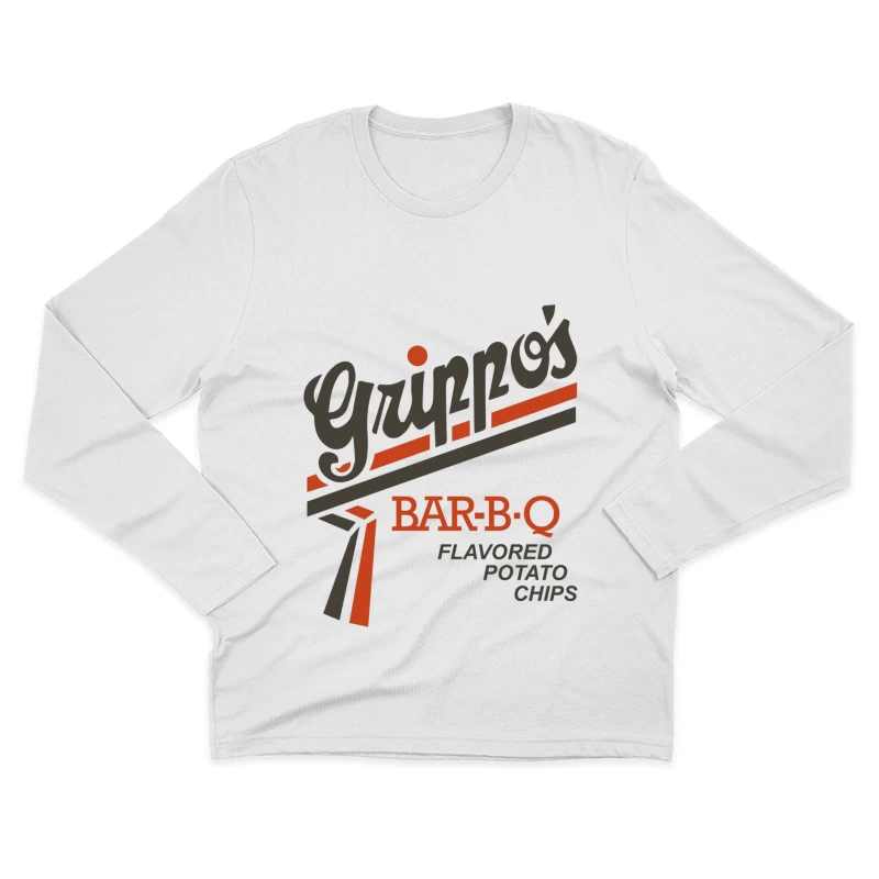 Vintage Grippo's BBQ Potato Chips Logo Design Male Long Sleeve T-Shirt