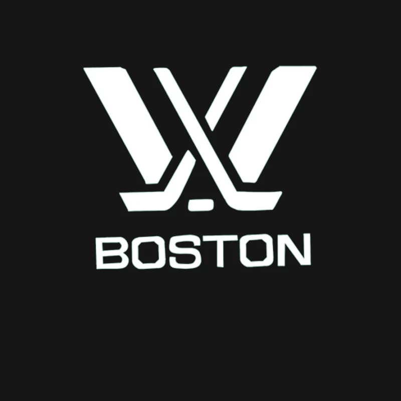 Boston Hockey Team Logo Line Drawing Male T-Shirt