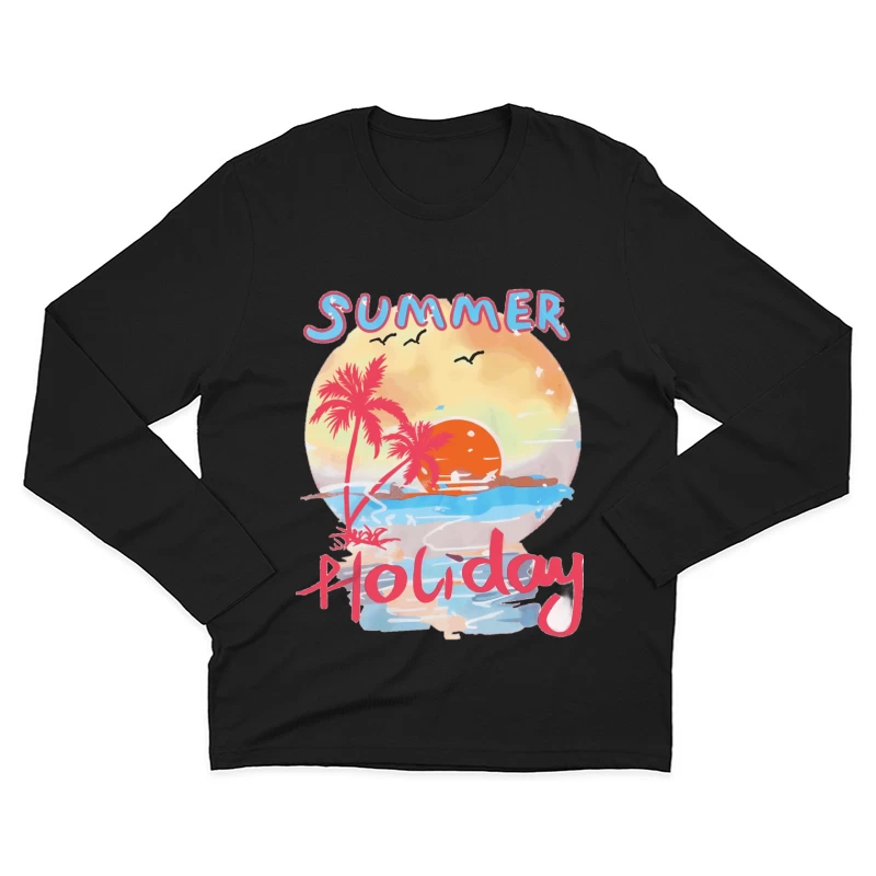 Sommerurlaub Sonnenuntergang Herren Langarm T-Shirt