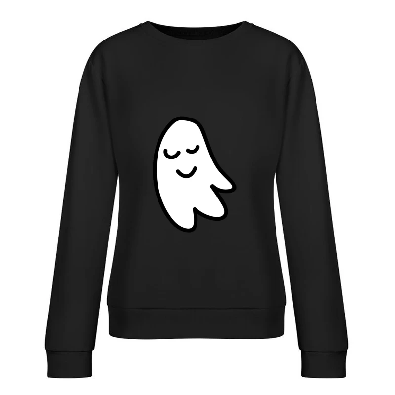 Fantôme souriant minimaliste Femme Sweat-shirt à enfiler