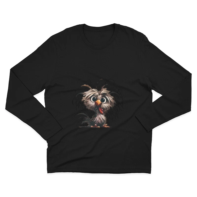 Oiseau Cartoon Fluffy Homme Manches Longues T-Shirt