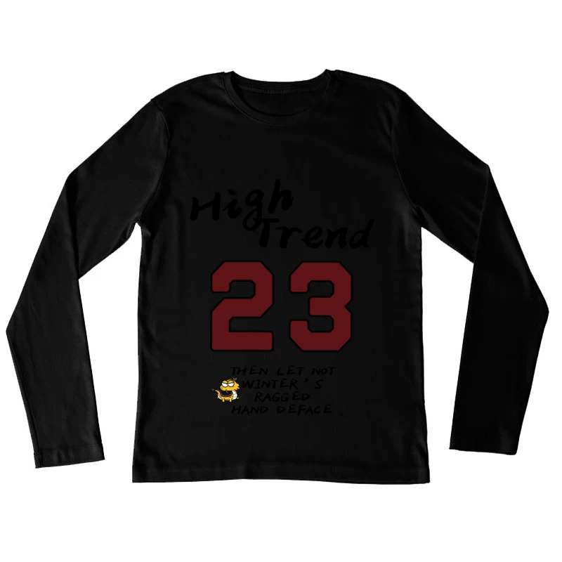Nummer 23 Design mit Comicfigur Damen Langarm T-Shirt