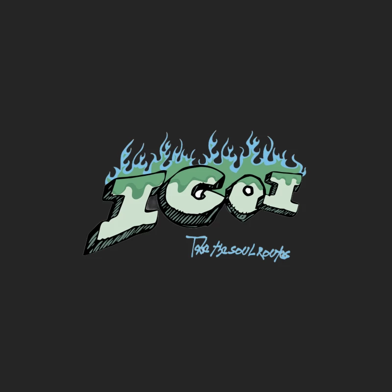 IGOT Grafik mit Flammen und Text Herren Pullover Sweatshirt