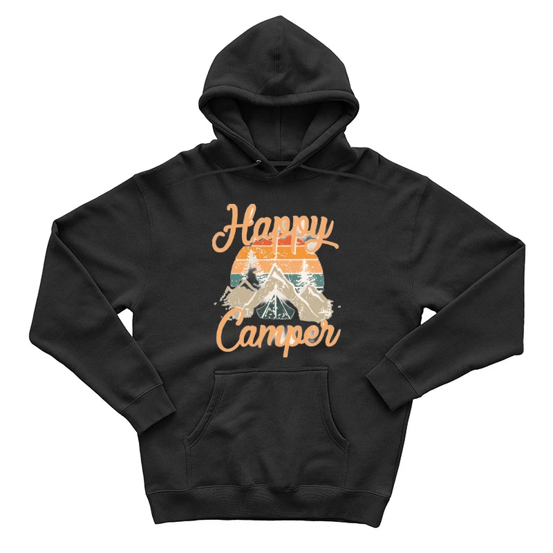 Glücklicher Camper Design mit Bergen und Sonnenuntergang Herren Pullover Hoodie