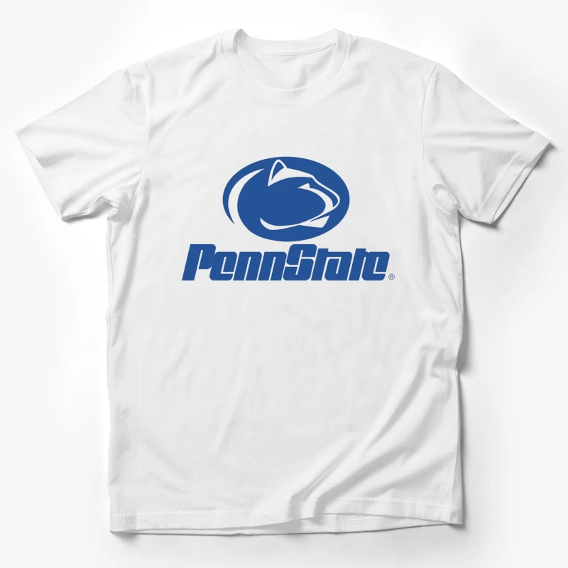 Penn State Nittany Lions Athletic Logo in Blue and White Male T-Shirt