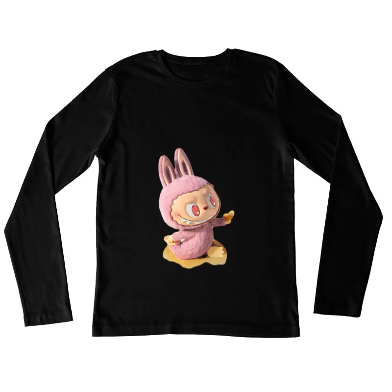 Manga-Plüschfigur in rosa Kostüm Damen Langarm T-Shirt
