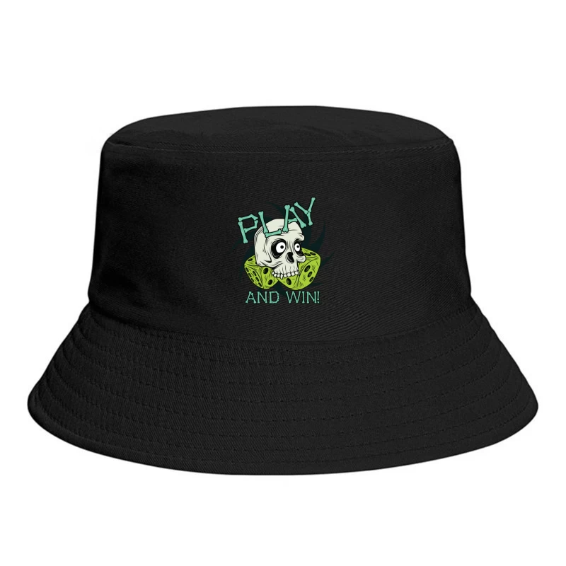 Spooky Gaming Skull with Dice Bucket Hat