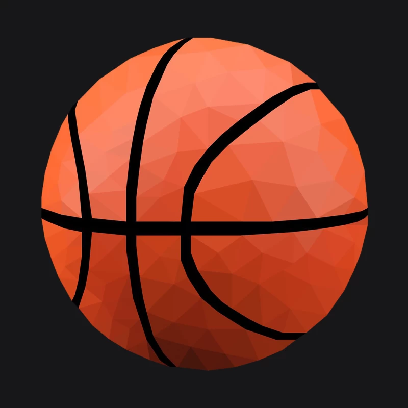 Polygonaler Basketball Clipart Damen Pullover Hoodie