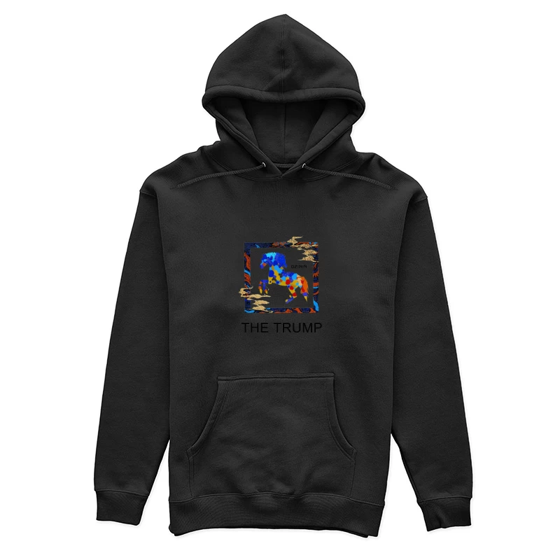 Buntes Pferd im Rahmen Damen Pullover Hoodie