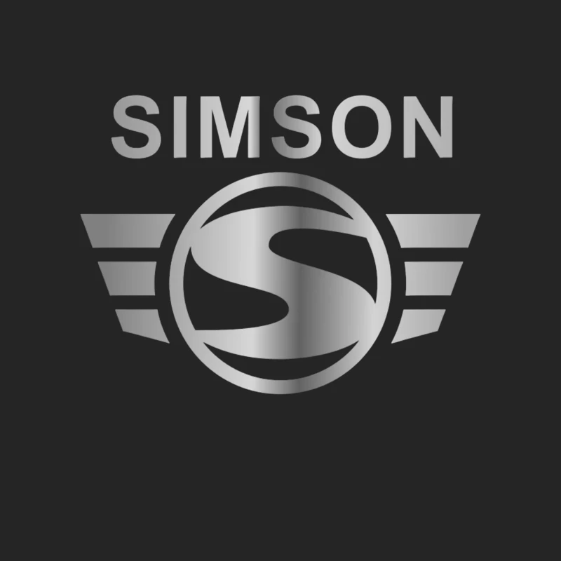 Simson Vintage Motorcycle Brand Logo with Silver Wings Female Pullover Sweatshirt