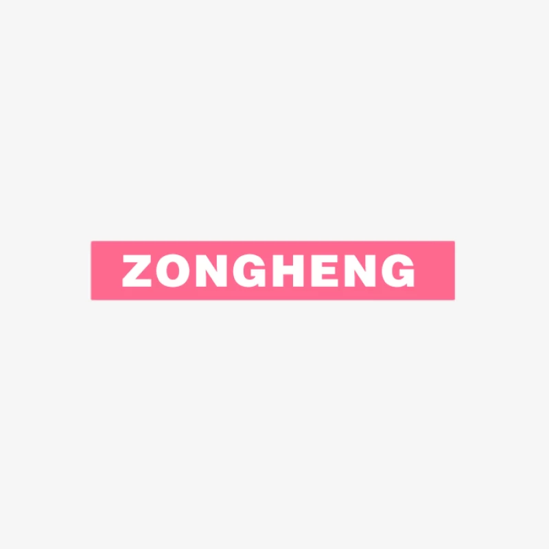ZONGHENG-Logo auf rosa Hintergrund Herren Pullover Sweatshirt