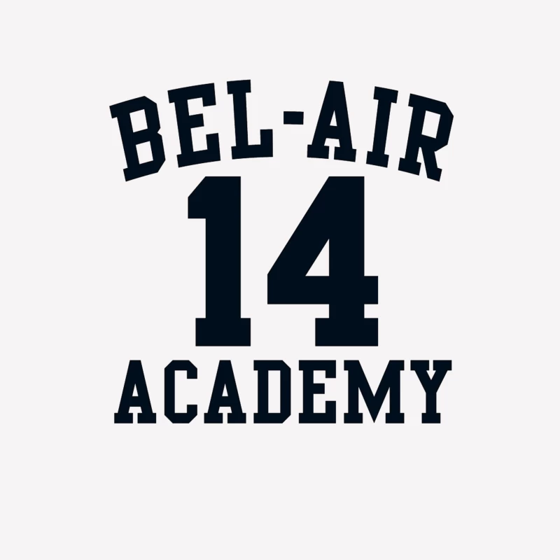 Bel-Air Academy Number 14 Athletic Jersey Design Male T-Shirt